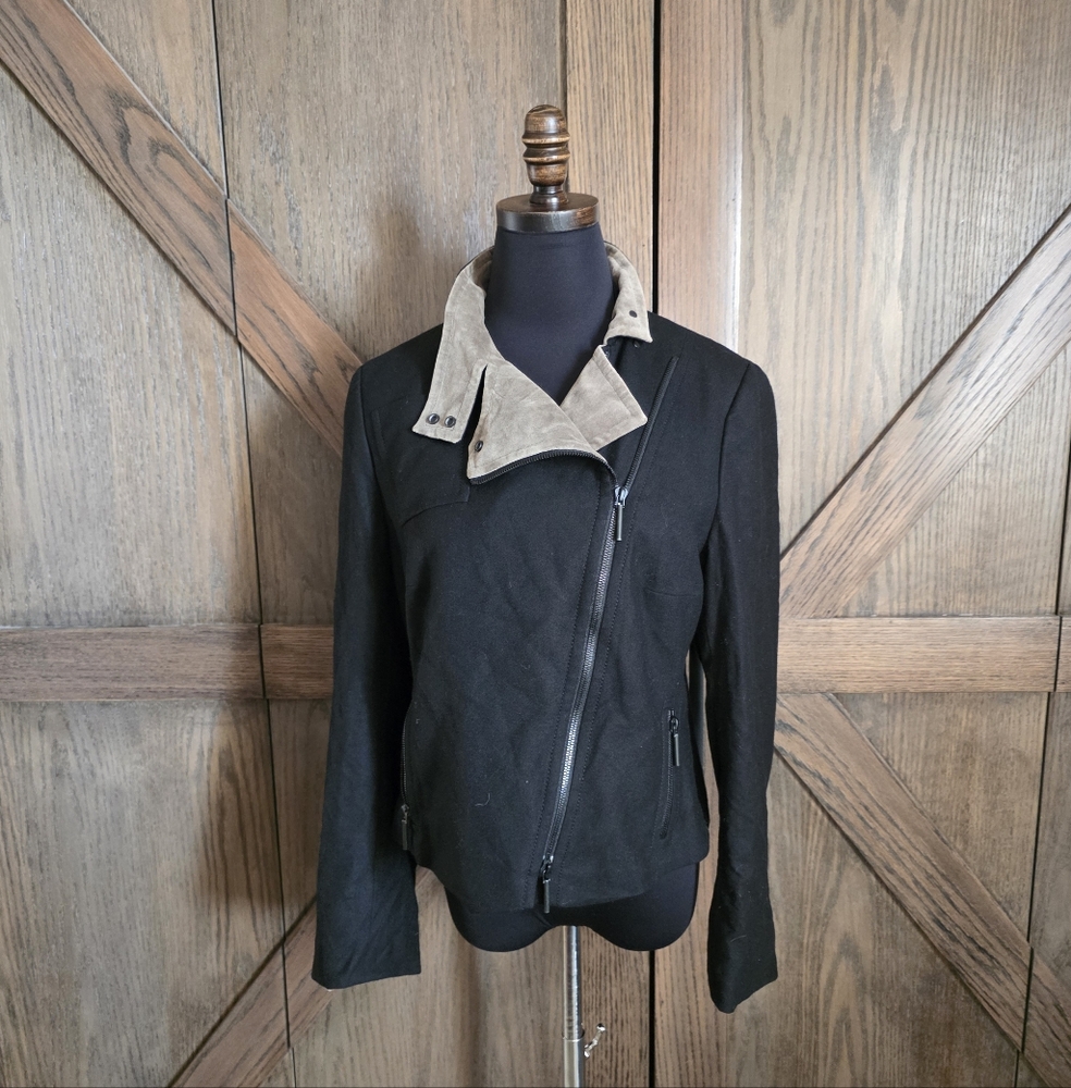 Akris Velvet Accent Asymmetrical Jacket